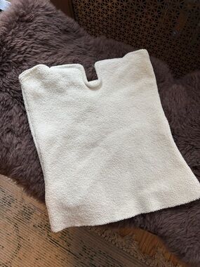 NWTH&M Cream Textured Knit Strapless Tank